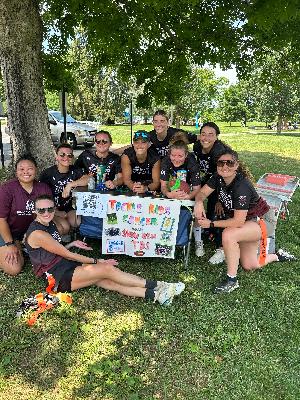 My Flag Football team showing support for Tackle Kids Cancer :)